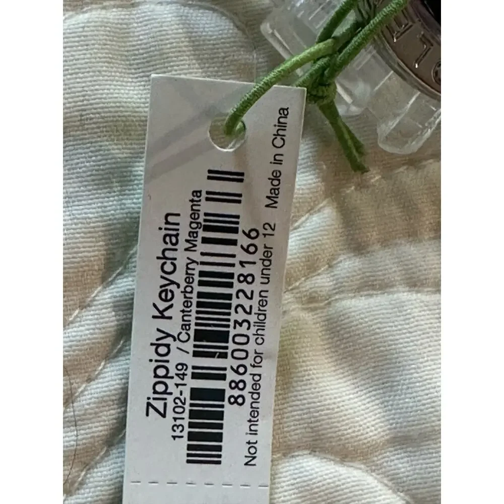 NWT Zippity Keychain in Canterberry Magenta